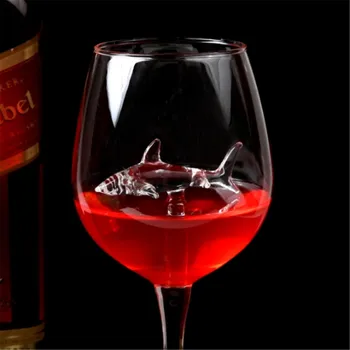 Twórczy kieliszek szklany kubek rekin kieliszek do wina kieliszki do zimnego napoju szampana kieliszek kieliszki koktajlowe whisky szklanka partia barowa naczynia