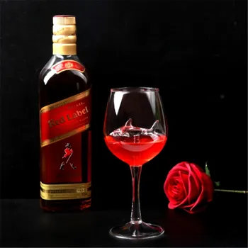 Twórczy kieliszek szklany kubek rekin kieliszek do wina kieliszki do zimnego napoju szampana kieliszek kieliszki koktajlowe whisky szklanka partia barowa naczynia