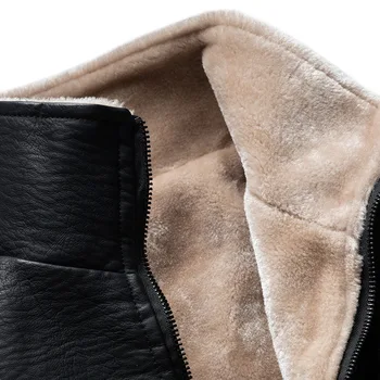 UAICESTAR marka Zimowa kurtka skórzana męska kurtka wysokiej jakości sztuczna skóra płaszcz moda męska casual polarowa jesień męskie skórzane kurtki