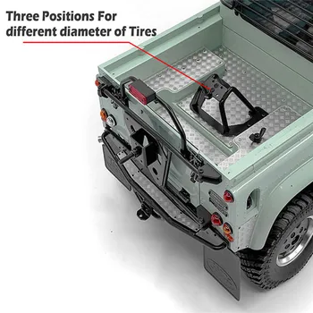 Uchwyt wspornika koła zapasowego ze stali nierdzewnej os nadwozie samochodu fotel opony do RC4WD D90 pickup RC model ciężarówki akcesoria samochodowe