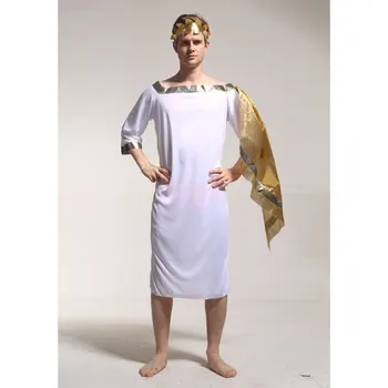 Umorden Adult Grecian Toga Costume Set Men Women Roman Greek God Goddess Kostiumy Halloween Purim Party Mardi Gras Fancy Dress