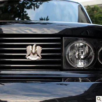 Uniwersalny Orzeł Jastrząb Totem chrom metal stylizacja samochodu godło ikona naklejki 3D / kratka auto fajne wystrój logo naklejki dla VIP auta