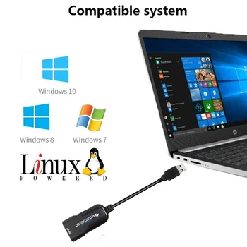 USB 2.0 Audio Video Capture Card HD 1 Way HDMI to USB 2.0 1080P Mini Acquisition Card konwerter do komputerowej obsługi Wi