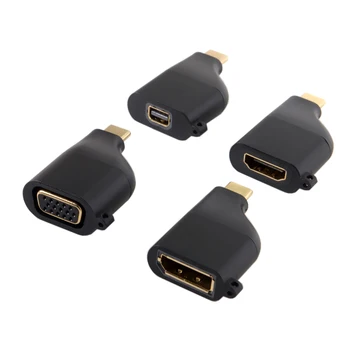 USB-C Type C male to HDMI VGA DP Mini Displayport DP kobieta konwerter adapter złącze 4K 2K z łańcuchem dla tabletu i telefonu