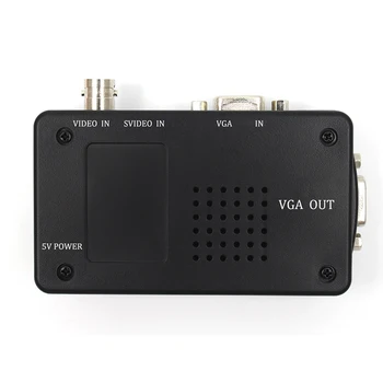 VGA, BNC, s-video to VGA Video Converter VGA Out Adapter BNC VGA Converter Composite Digital Switch Box Box z kablem dc