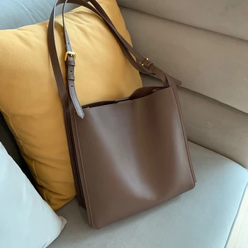Vintage damskie torby na ramię projektant po prostu torby luksusowe miękkie skóra ekologiczna torba duża pojemność wiadra torba duże zakłady