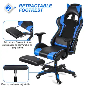 WCG krzesło gry komputerowe krzesło fotel biurowy domowy obrotowy fotel do masażu elektrohydrauliczny regulowany fotel Реклинг masażu gry krzesło