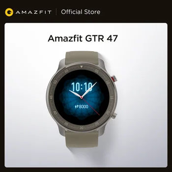 Wersja globalna Amazfit GTR 47mm Smart Watch 5ATM New Smartwatch 24 Days Battery Music Control dla telefonu Android IOS