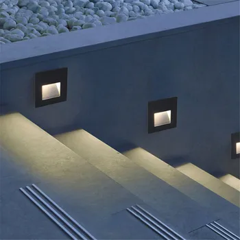 Wodoodporny Led Stair Step Lights 3W Led Outdoor Deck Flooring light for Channel Stairway 86 Box dusk to dawn outdoor light