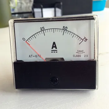Wskaźnik analogowy Amp zabudowa Miernik prądu amperomierz prądu stałego 0-75А 75А darmowa wysyłka