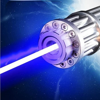 Wysoka moc, mocny niebieski laser latarka paląca się zapałka/płonącego światła cygara/świeca/czarny myśliwski bezprzewodowy zdalny odkryty narzędzie