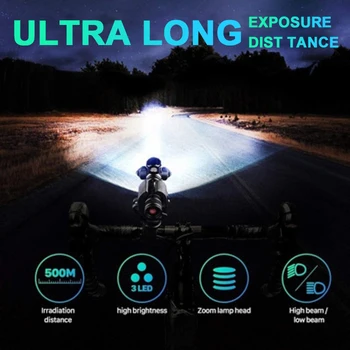 Wysokiej jakości rower przedni światło wodoodporny drogowy MTB części Led rower górski światło jazda na Rowerze lampa 500 lumenów Usb rower akcesoria