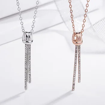 Wysokiej jakości SWA Urok biżuteria moda nowy koncentryczne skrętki frędzel naszyjnik szczęśliwy prezent dla kobiet