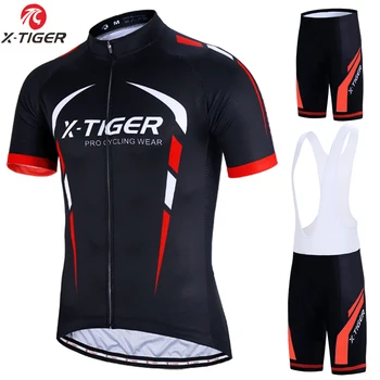 X-Tiger 2020 Pro z krótkim rękawem jazda na Rowerze zestaw MTB odzież rowerowa 3 kolory rowerowa forma letnia przewiewna rowerowa odzież dla mężczyzn