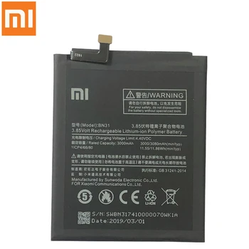 Xiao Mi Original Phone Battery BN31 dla Xiaomi Redmi Note 5A/Note 5/Note 3/3/3S/3X/3Pro/4X/6/6A/Note 4 zapasowe baterie