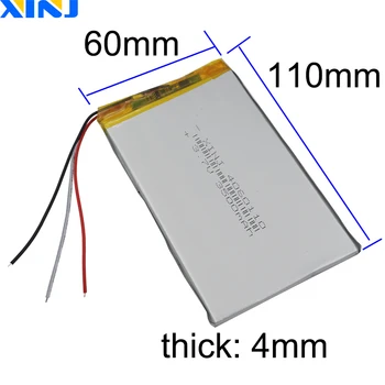 XINJ 3.7 V 3500mAh litowo-polimerowa Bateria li-po 4060110 3 przewody termistora dla e-książki Phone PAD MID Tablet PC