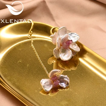 XlentAg wysokiej jakości słodkowodne white pearl asymetryczne kolczyki dla kobiet miłośników oryginalny design koreański styl kobiet GE0850