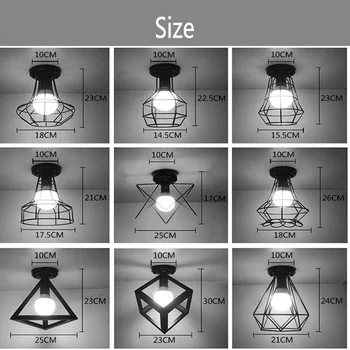 Zabytkowe Lampy Sufitowe Lustre Lantern Candle Kostium Led Lampa Sufitowa Loft Iron Cage Oprawy Abajur Home Lighting Plafonnier Do Salonu