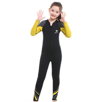 ZCCO 2,5 mm neoprenowy kombinezon dziecięcy nurkowania sprzęt do nurkowania chłopcy dziewczęta ochrony przeciwsłonecznej surfing jednoczęściowy zestaw zimowy z gorącą wodą lecznicą, strój kąpielowy