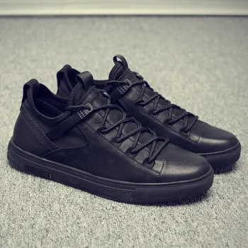 ZYYZYM buty mężczyźni Anglia styl mężczyźni obuwie skóra oddychająca moda trend czarny biały obuwie Męskie 2020 nowy wysokiej jakości