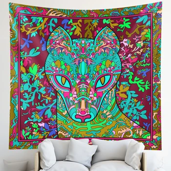 Święte zwierzę ścienny czary hippie богемное ozdoba Mandala gobelin matę do jogi sypialnia dekoracja domu materac