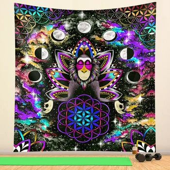 Święte zwierzę ścienny czary hippie богемное ozdoba Mandala gobelin matę do jogi sypialnia dekoracja domu materac